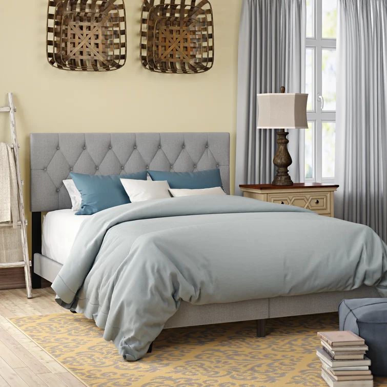 Drusilla Tufted Upholstered Low Profile Standard Bed | Wayfair North America