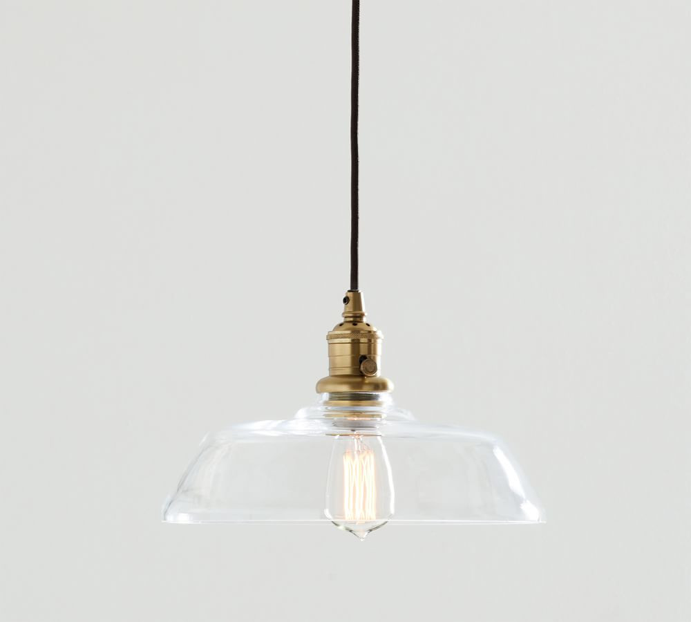 Farmhouse Glass Cord Pendant | Pottery Barn (US)