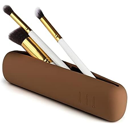 FERYES Travel Makeup Brush Holder, Silicon Trendy and Portable Cosmetic Face Brushes Holder, Soft... | Amazon (US)