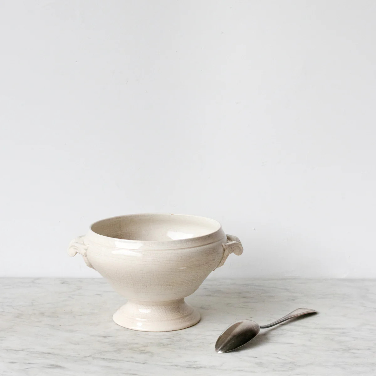 Ironstone Tureen with Silver Spoon | Elsie Green US