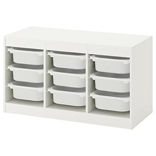 IKEA TROFAST Storage Combination with Boxes, 99x44x56 cm, White/White | Amazon (US)