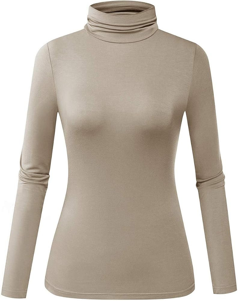 Women's Long Sleeve Lightweight Soft Pullover Turtleneck Tops | Amazon (US)