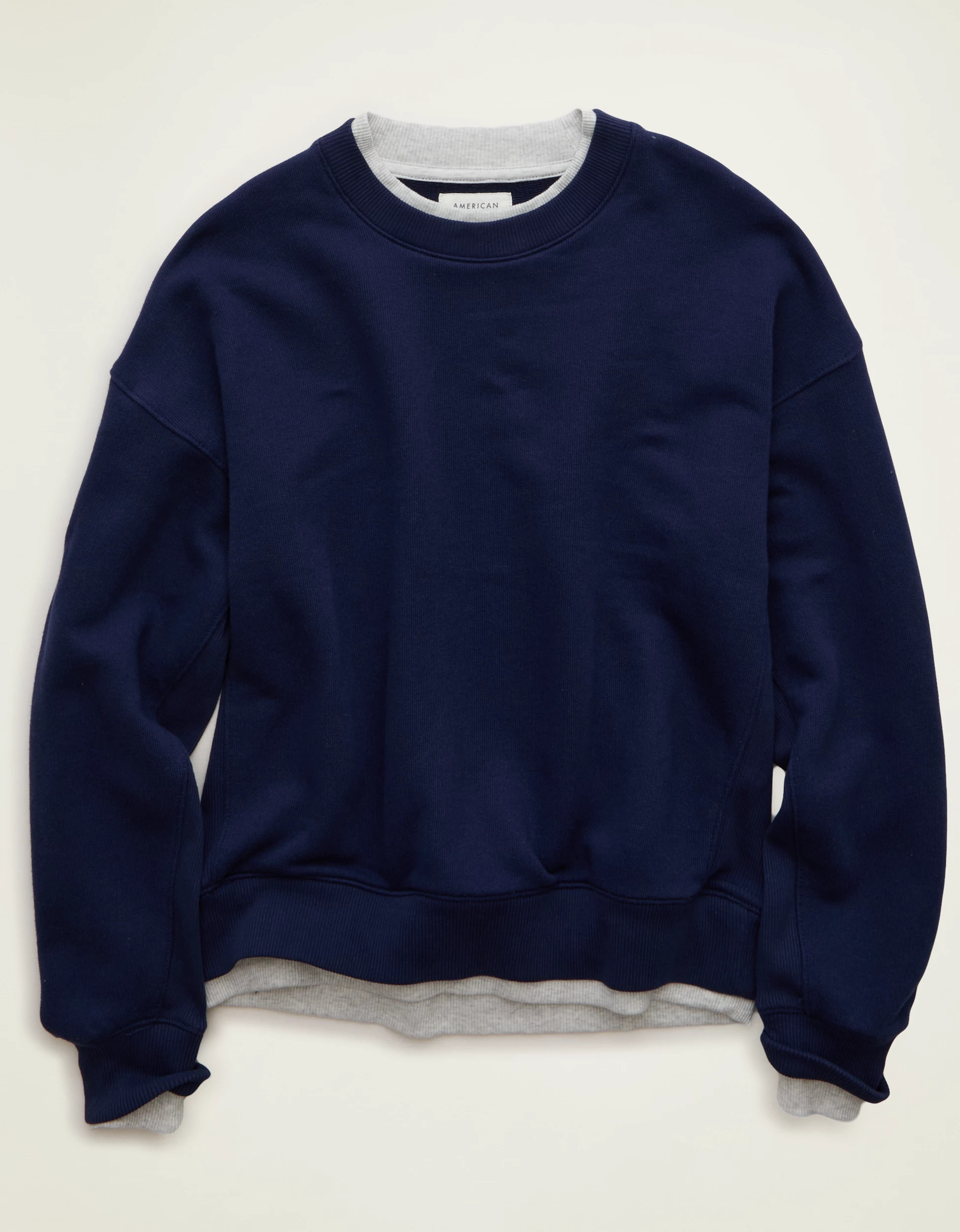 AE Twice As Nice Crew Neck Sweatshirt | American Eagle Outfitters (US & CA)