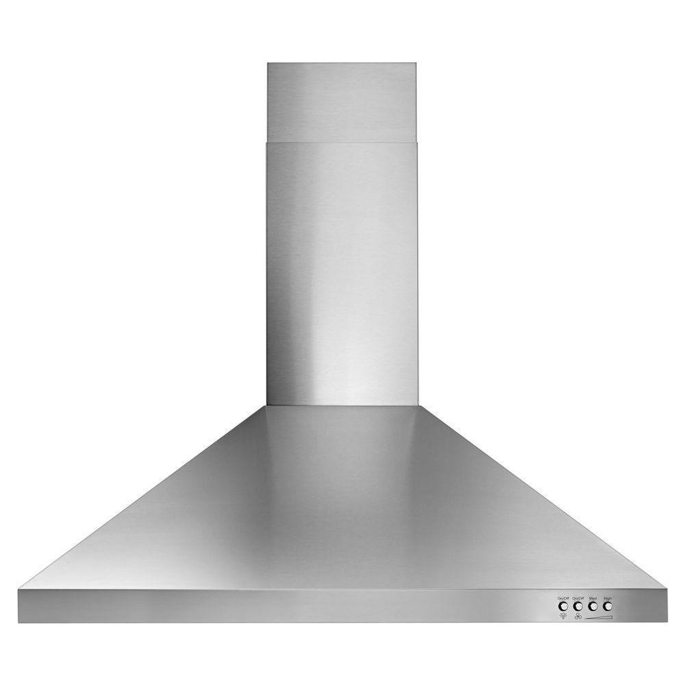 30 in. Contemporary Wall Mount Range Hood in Stainless Steel | The Home Depot