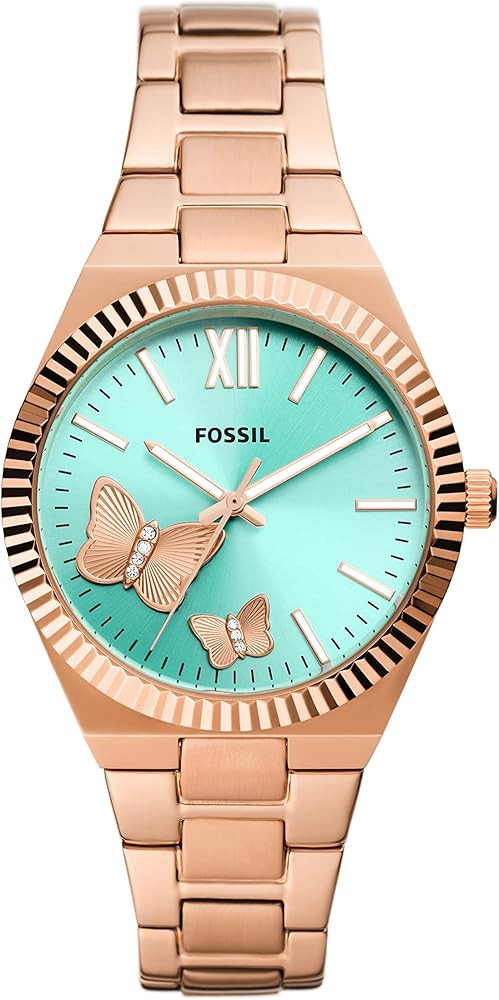 Fossil Scarlette Women's Sports Watch with Stainless Steel Bracelet or Genuine Leather Band | Amazon (US)