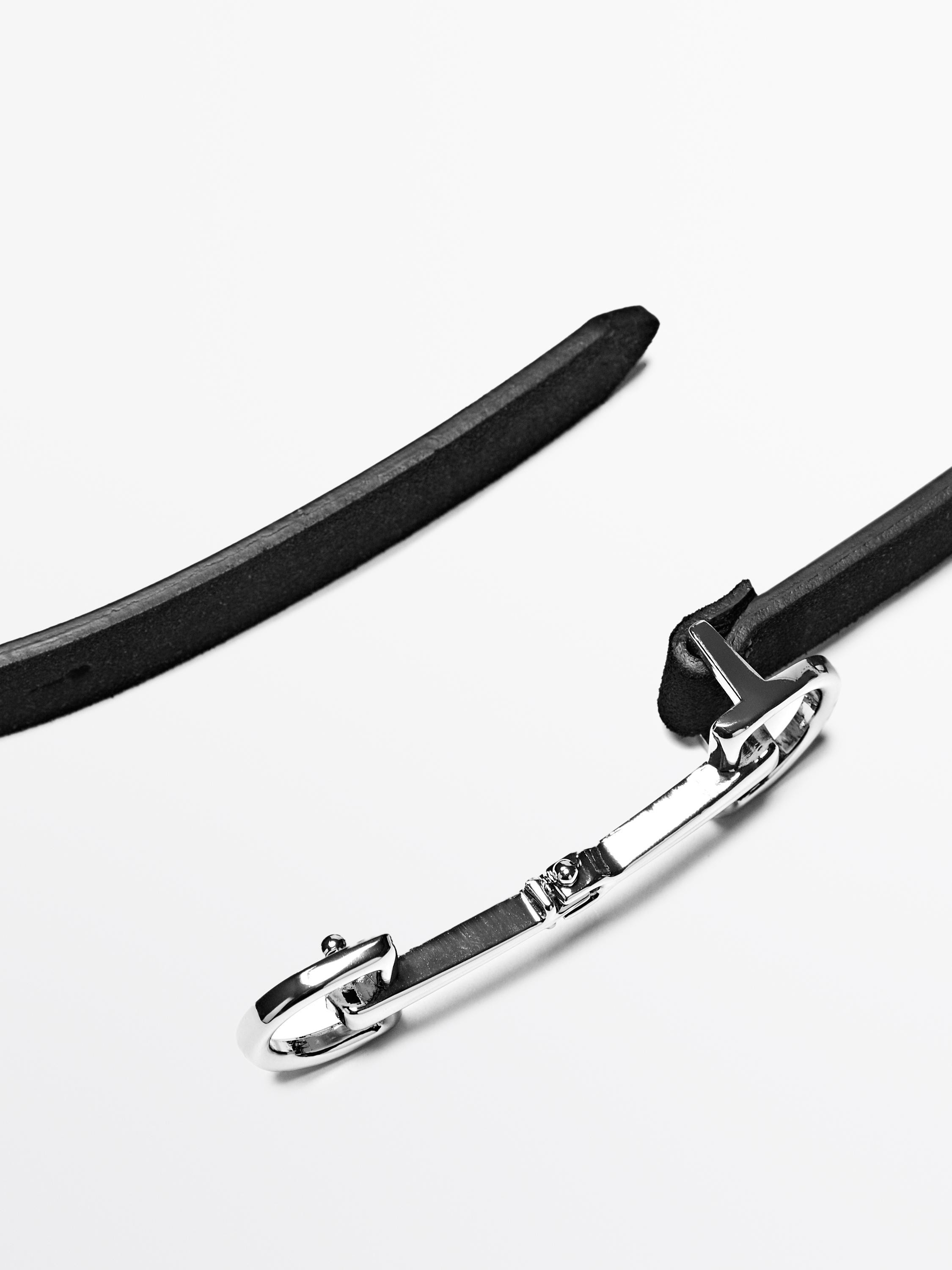 Equestrian split suede leather belt | Massimo Dutti UK