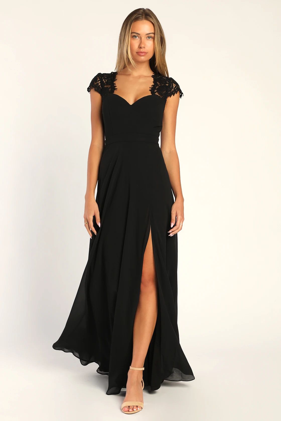 Momentous Moments Black Lace Backless Maxi Dress | Lulus (US)
