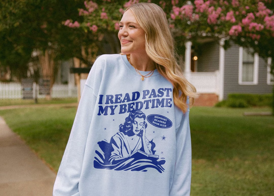 Book Club Sweatshirt Late Night Reader Sweatshirt for Her Book Lover Shirt One More Chapter Retro... | Etsy (US)