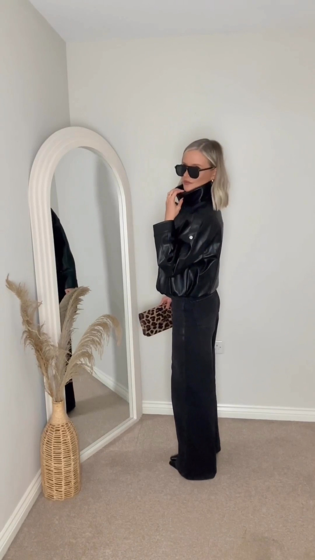 Took some inspo from Pinterest and found a very me outfit 😅🖤 changed it up with a pop of leopard print though 🐆

#autumnoutfits #autumnoutfitideas #dailyoutfits 

River island jacket , funnel neck leather jacket , date night outfit

#LTKautumn #LTKuk #LTKdatenight