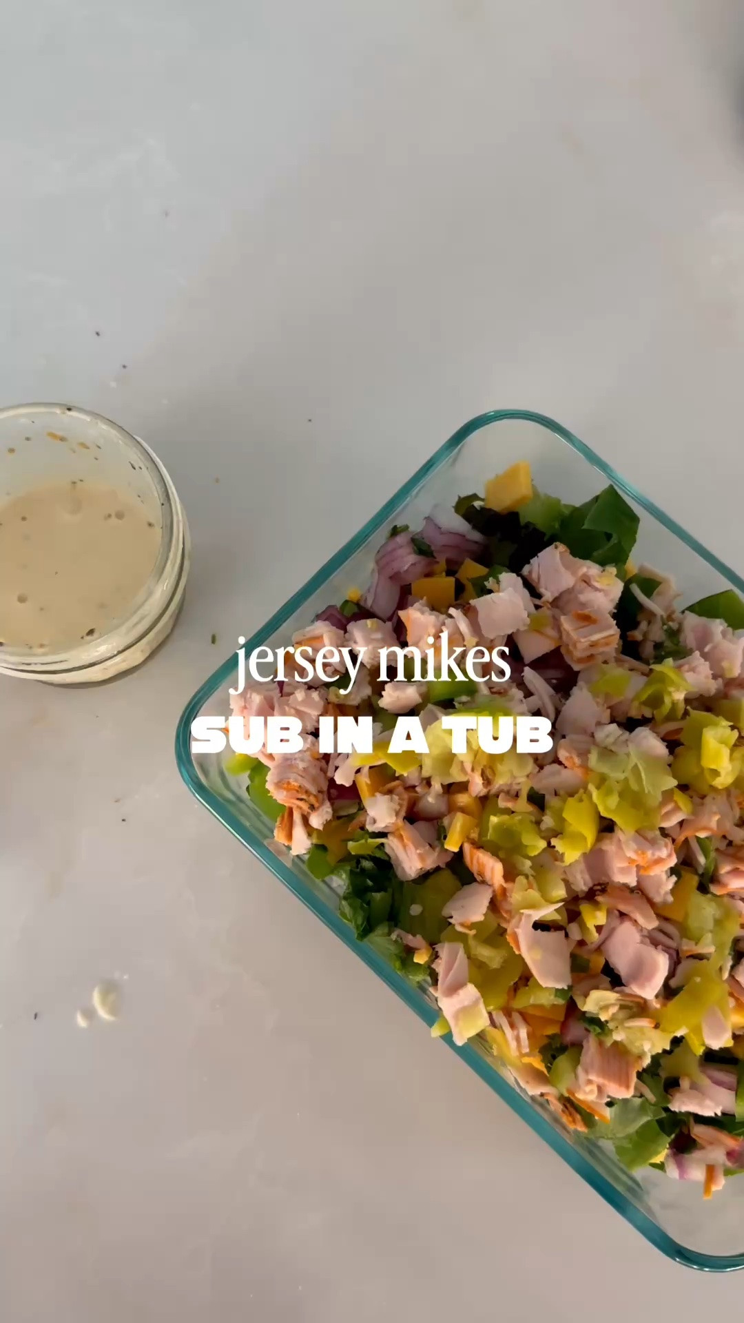 Jersey mikes sub in a tub 

The dressing is the key ingredient! 

Modify it by changing up the proteins. Their grinder is my personal favorite!

#LTKmorningroutine #LTKHome