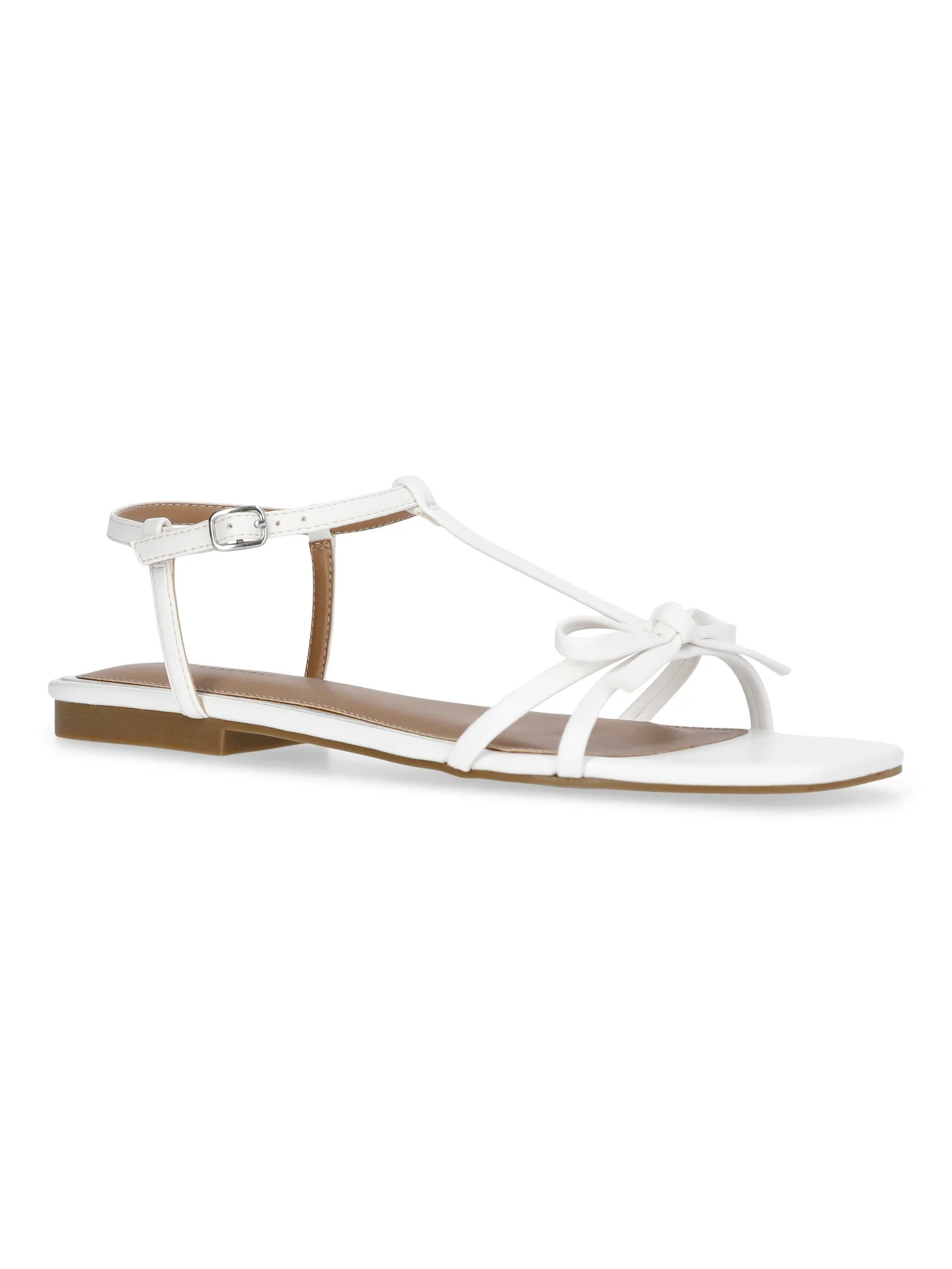 Free Assembly Women's Flat Sandals with Bow | Walmart (US)