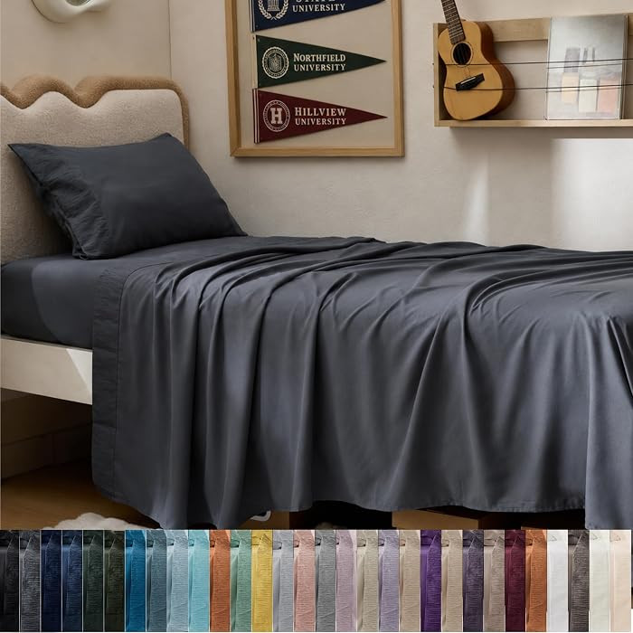 Bedsure Twin XL Sheets Dorm Bedding - 3 Pieces Soft Extra Long Twin Sheets, Breathable & Cooling ... | Amazon (US)