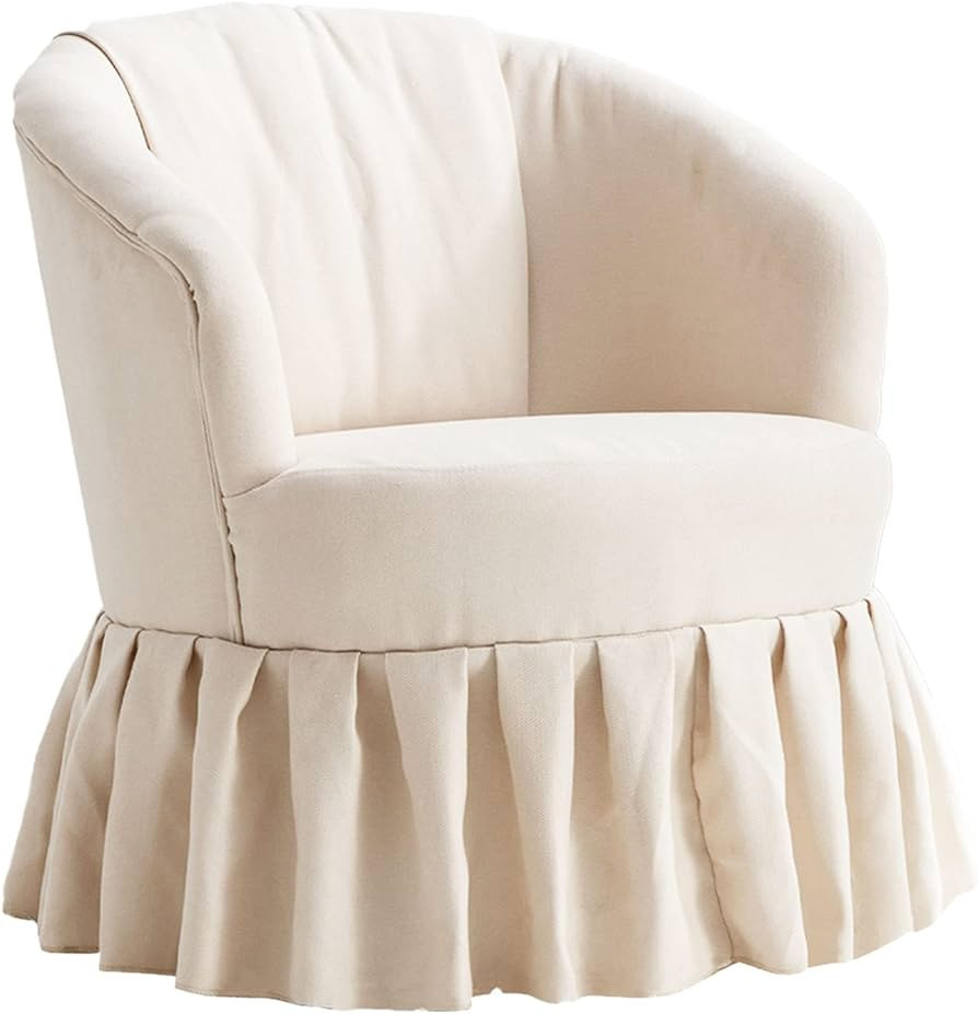 ODUWA Swivel Barrel Chair,28.3" W Swivel Chairs for Living Room,Modern Round Armchairs with Skirt... | Amazon (US)