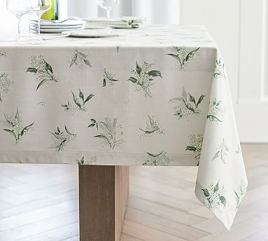 Monique Lhuillier Lily of the Valley Rectangular Cotton Tablecloth | Pottery Barn (US)