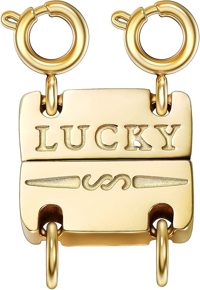 kcctoo Necklace Layering Clasp Womens Jewelry Separators 18K Gold and Silver Magnetic Multiple Ne... | Amazon (US)