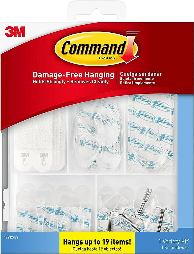 Command Variety Pack, Picture Hanging Strips, Wire Hooks and Wall Hooks, Damage Free Hanging Clea... | Amazon (US)