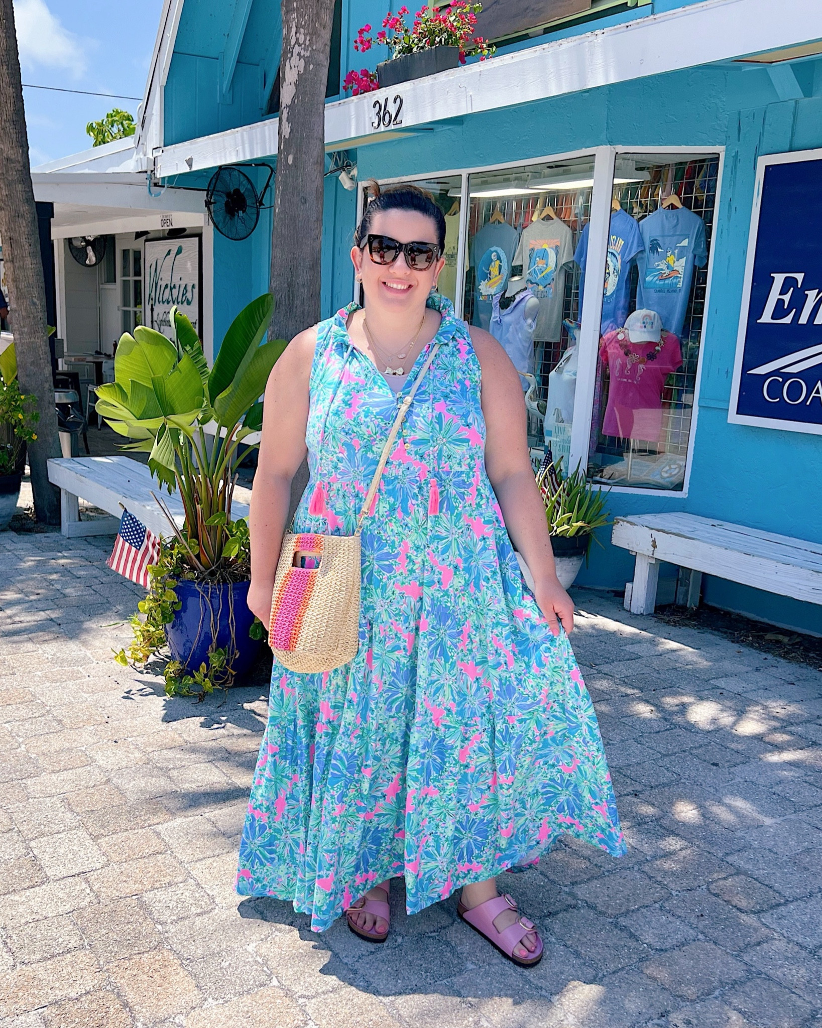 Lilly Pulitzer Malone Maxi Dress (the print I’m wearing here is from last year but is very similar to the one from this year which I’m linking to this post)

Resortwear, maxi dress, colorful dress, preppy outfit, vacation outfit, palm beach style 

#LTKSeasonal #LTKStyleTip #LTKMidsize