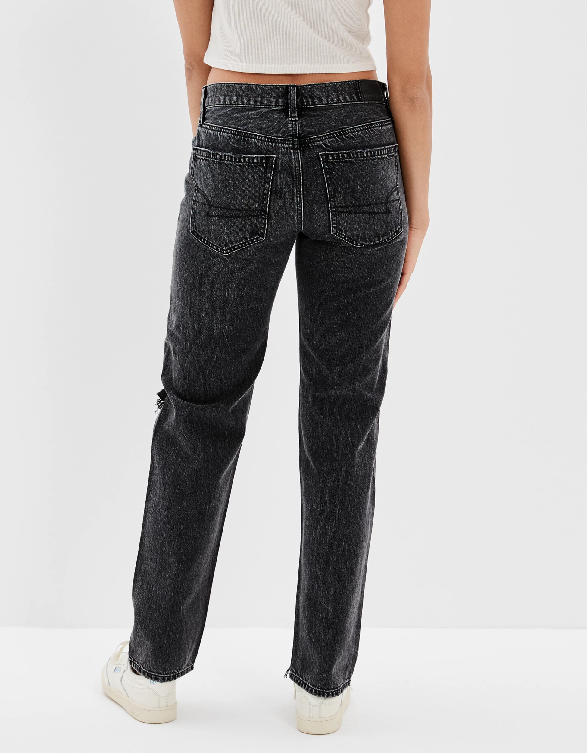AE Ripped Low-Rise '90s Straight Jean | American Eagle Outfitters (US & CA)