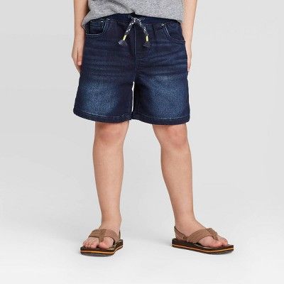 Toddler Boys&#39; Waist Jean Shorts - Cat &#38; Jack&#8482; Dark Wash 4T | Target