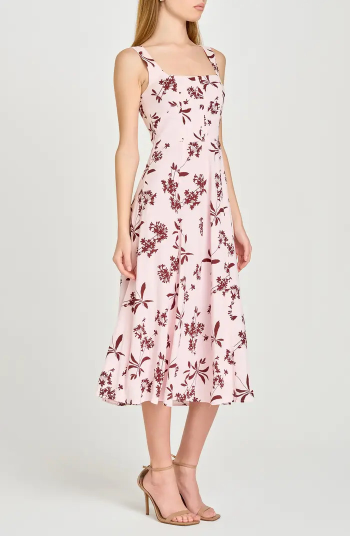Leonie Floral Corset Midi Dress | Nordstrom