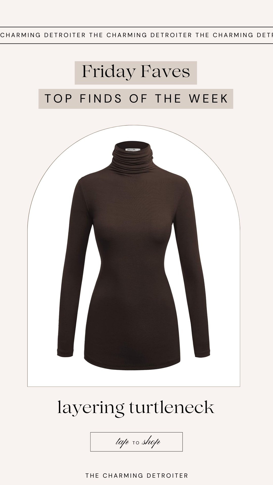 Brown layering turtleneck for fall autumn 

#LTKFallSale #LTKFindsUnder50 #LTKSeasonal