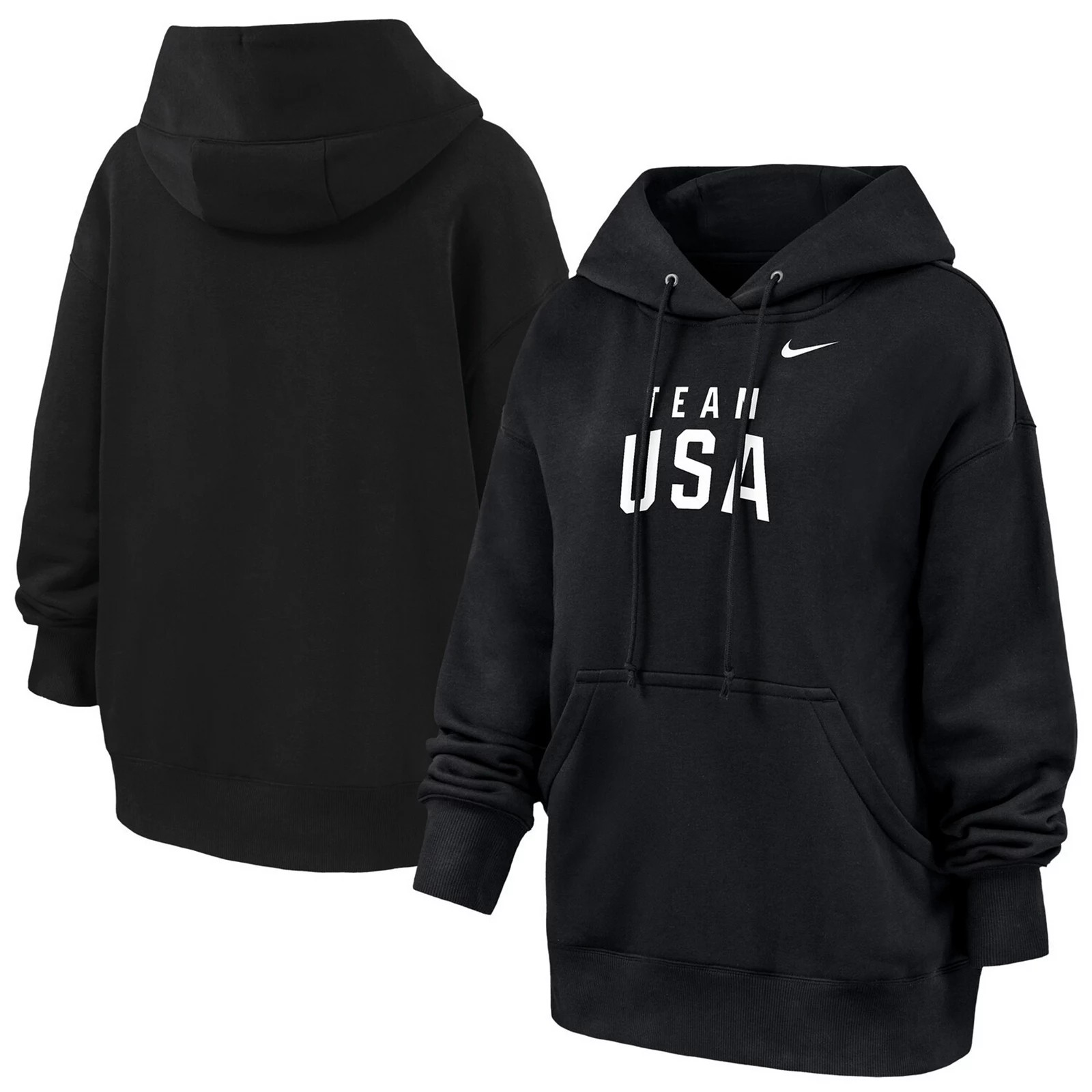 Women's Nike Black Team USA Oversized Phoenix Fleece Hoodie, Size: Medium, Usa Black | Kohl's