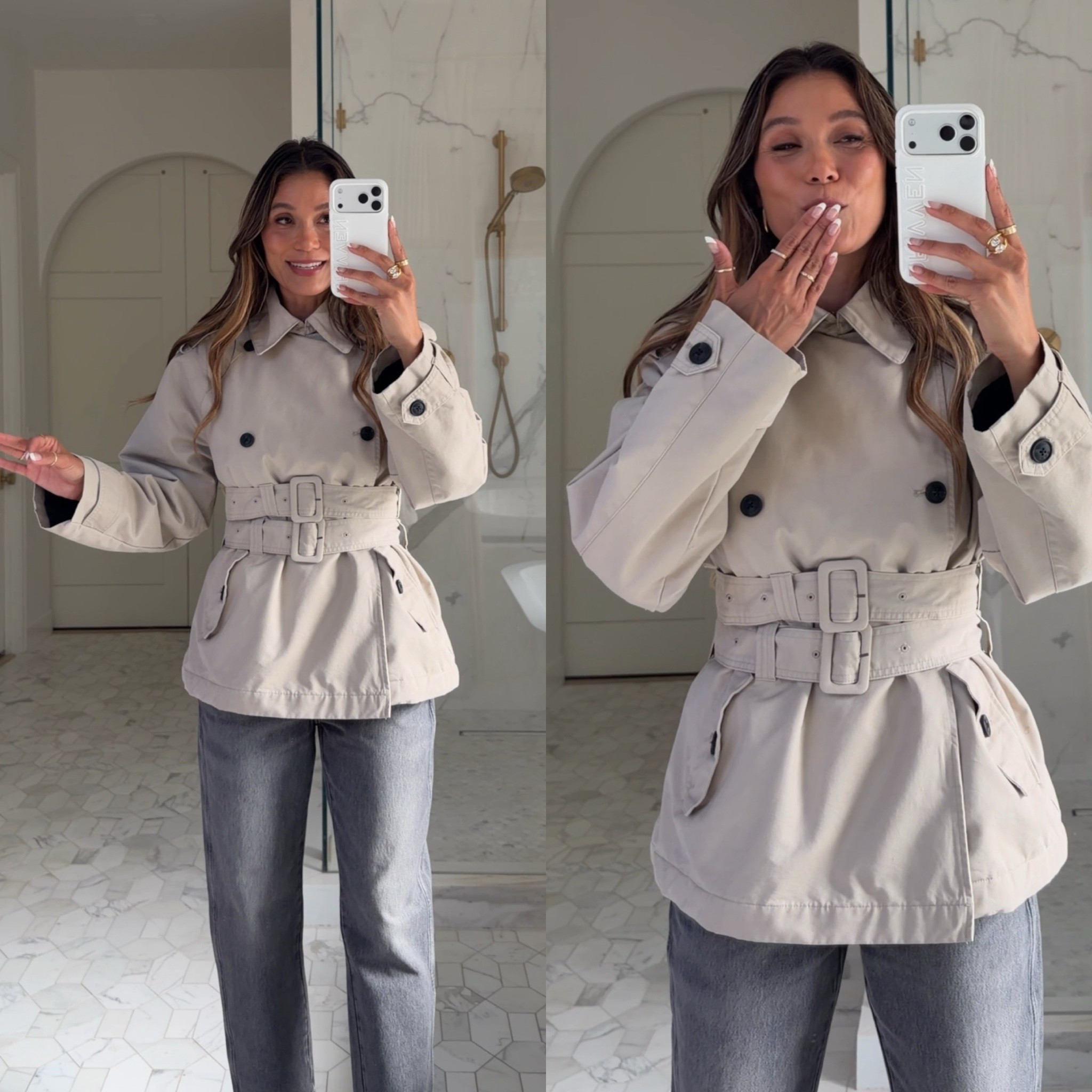 Scroll to shop! A fashion forward trench that scream chic and elevated! Follow for more! Xo!!