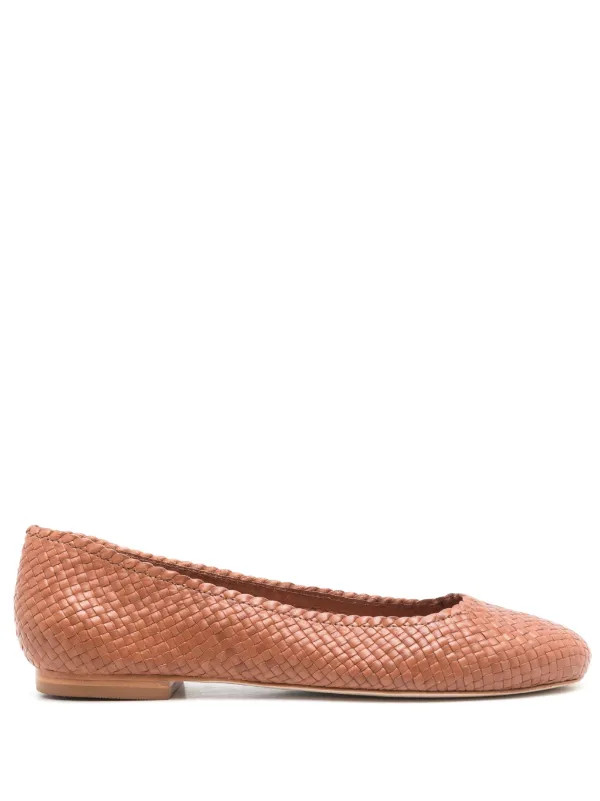 Sarah Chofakian Ballerine Orly Intrecciate | Marrone | FARFETCH IT | Farfetch Global