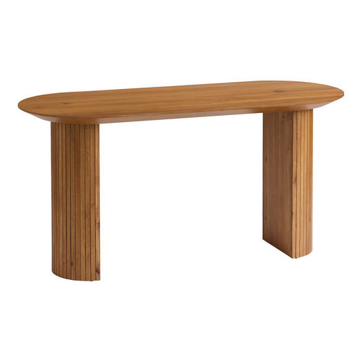 Russo Oval Fluted Wood Desk by World Market | World Market