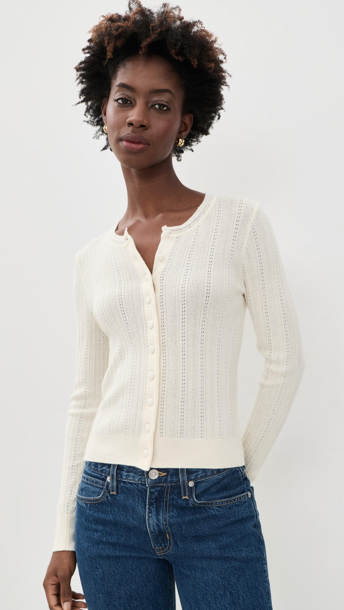 rag & bone Rhodes Crew Cardigan Pmgt S | Shopbop