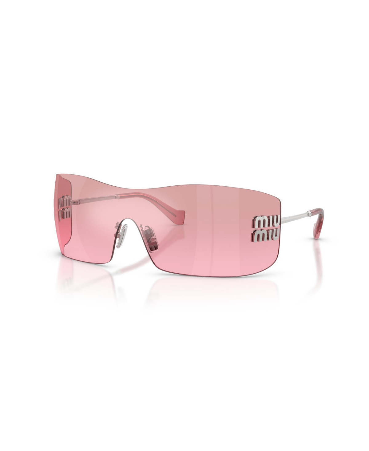 Miu Miu Women's Rectangle Sunglasses, Mu B53S - Silver | Macy's