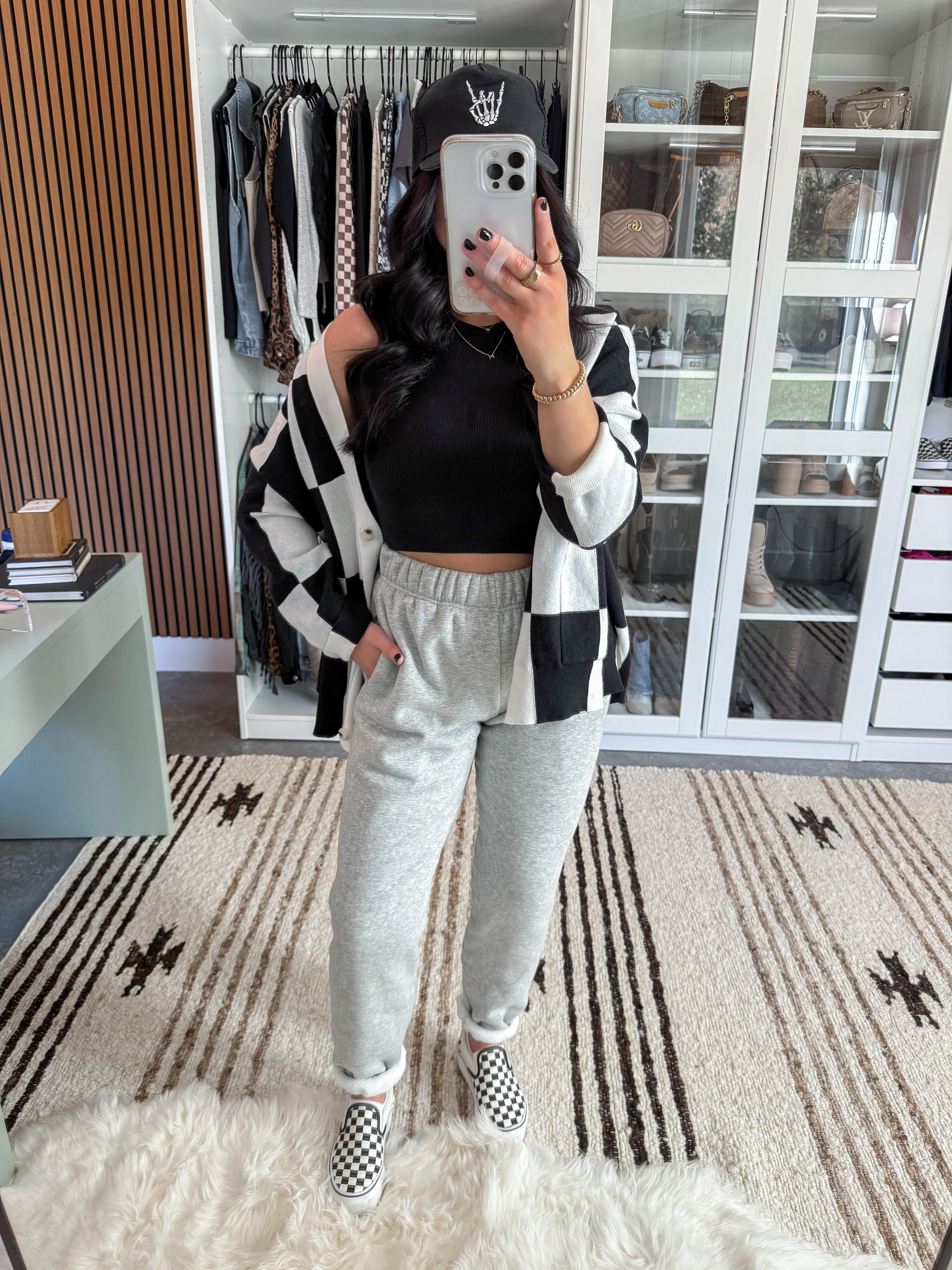Checkered Print OOTD 🖤

Cardigan - small
Tank Top - xs
Sweatpants - sized up one to a medium for a baggier fit, but also could've done my usual small

You know I love a good checkered print outfit 👏🏼 I've shared this sweater in the blue and pink color combo, so of course I needed the black and white too! I layered it over this ribbed tank top (the best basic!), paired them both with the comfiest heather grey sweatpants, and finished the look with this fun skull trucker hat & my platform checkered vans slip ons! (My exact hat seller is no longer available, but I linked another one that seems to be identical!)

 

 #LTKCyberWeek #LTKootd #LTKSaleAlert