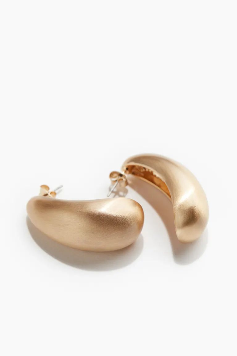 Chunky earrings - Gold-coloured - Ladies | H&M GB | H&M (UK, MY, IN, SG, PH, TW, HK)