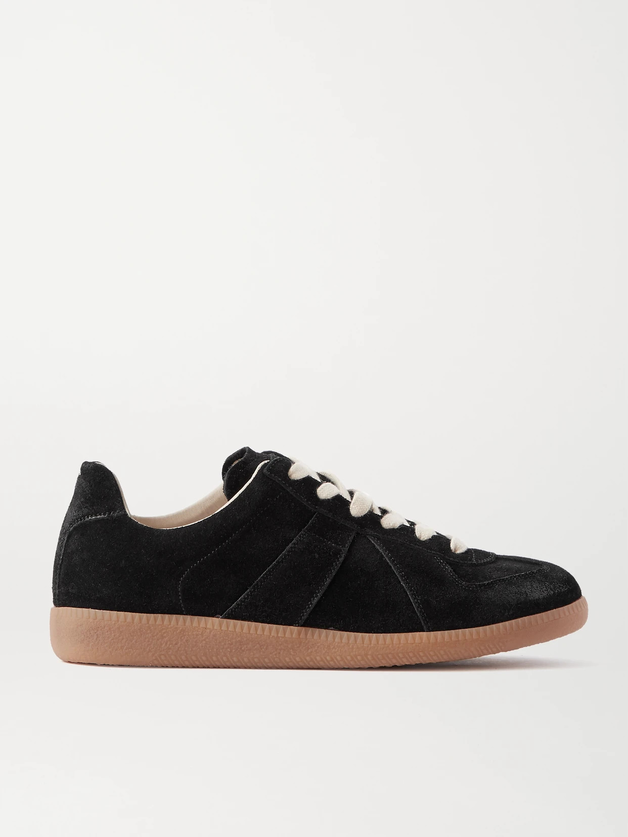 Maison Margiela - Replica Suede Sneakers - Black | NET-A-PORTER (US)