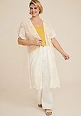 Plus Size Embroidered Mesh Kimono | Maurices