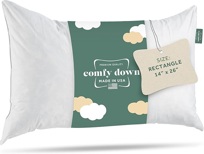 ComfyDown Decorative Throw Pillow Insert, Down and Feather Fill, 100% Cotton Cover, 233 Thread Co... | Amazon (US)