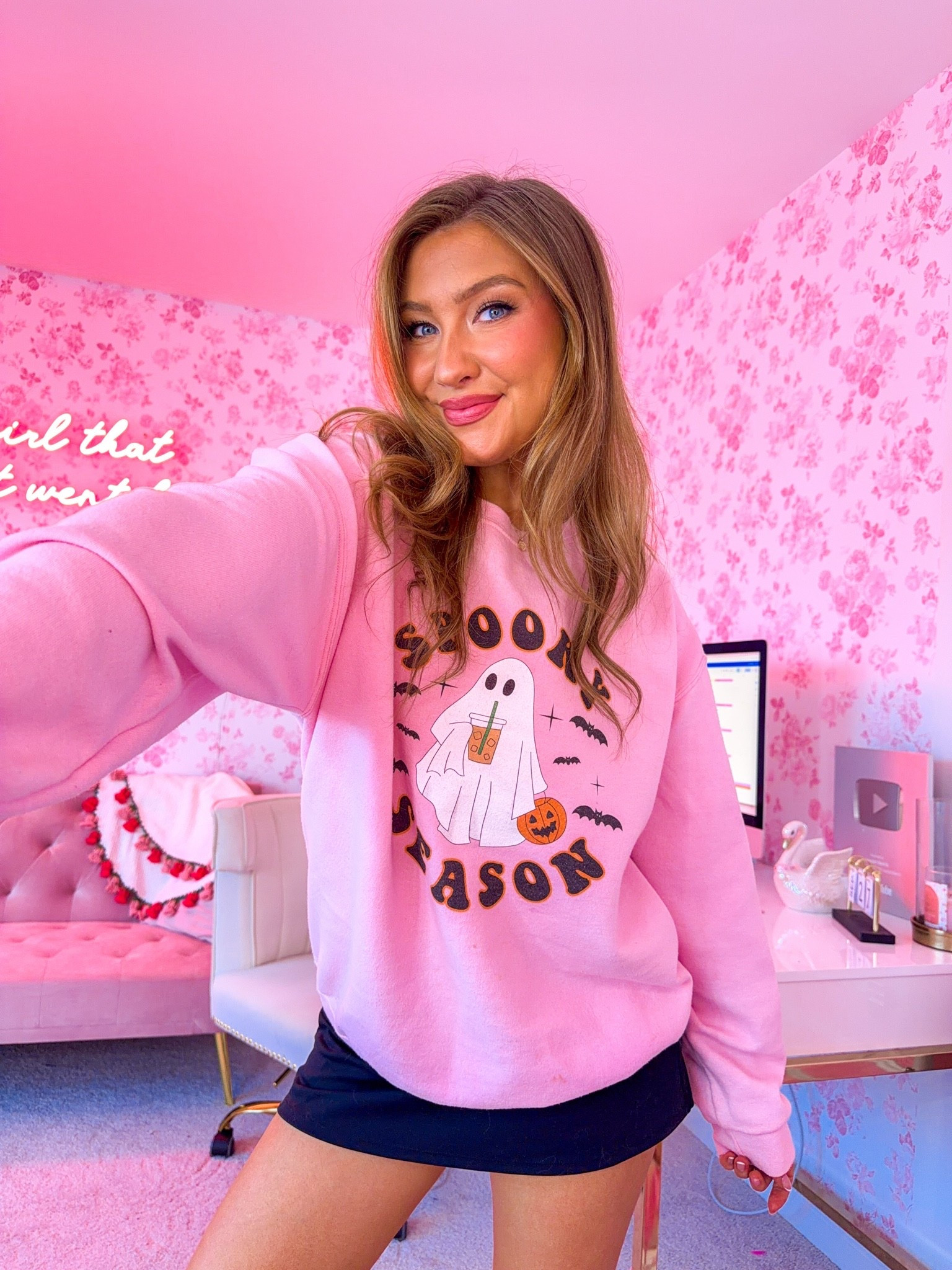 Spooky season sweatshirt! Worn for my fall reset on YouTube 👻☕️

#LTKootd