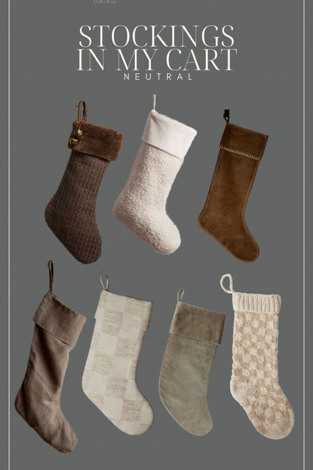 Stockings in my card, these are all the stockings I looked at I finally ended up buying the checkered ones, and they are adorable, brown, velvet, stocking, neutral, stocking, Kilim  stocking from Etsy

#LTKhome #LTKsalealert #LTKHoliday
