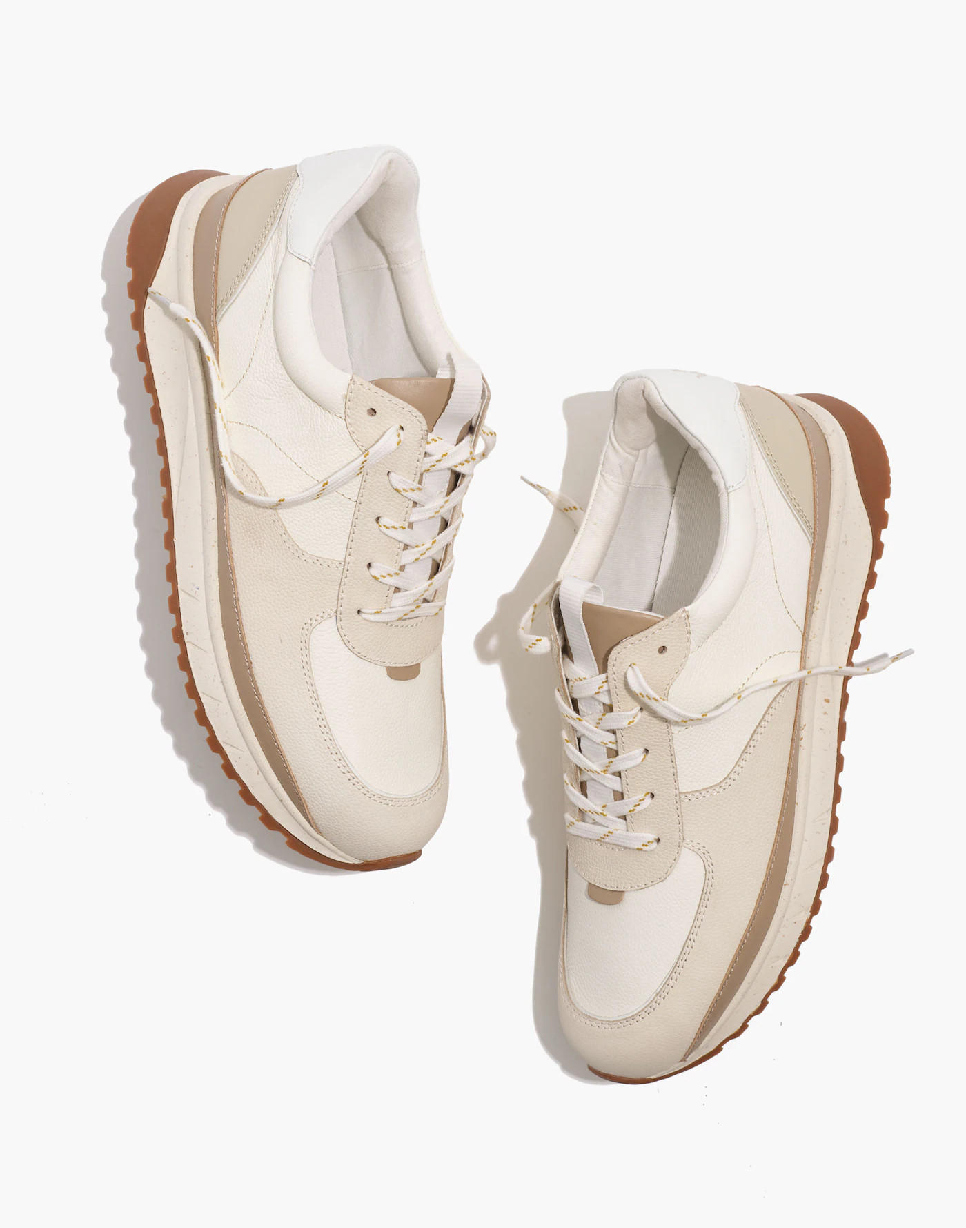 Kickoff Trainer Sneakers in Neutral Colorblock Leather | Madewell | Madewell