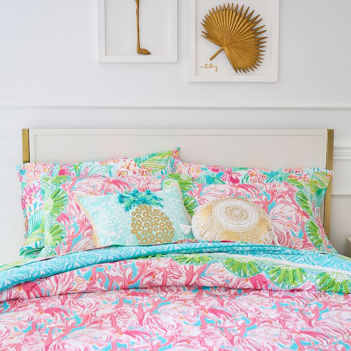 Lilly Pulitzer Pink Colony Quilt | Pottery Barn Teen