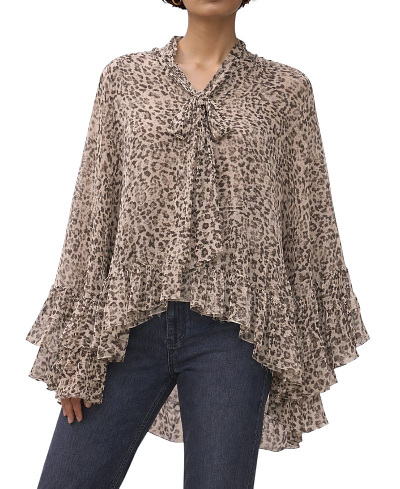 Mint Velvet Women's Leopard Print Ruffle Blouse | Bloomingdale's (US)