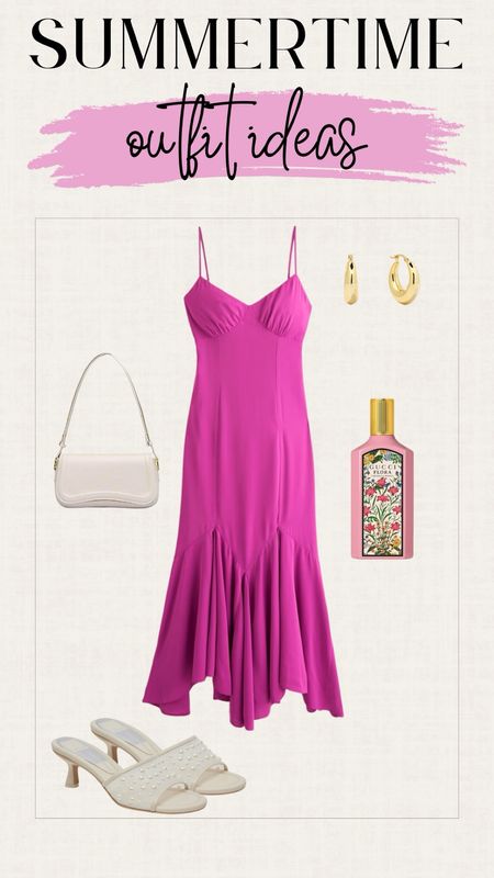 Wedding guest dress. Abercrombie sale. Summer wedding guest dress. Fuchsia midi dress. Magenta dress. Purple dress. Pink dress.

#LTKSeasonal #LTKWedding #LTKSaleAlert