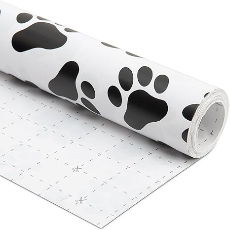 Vnaeem Paw Wrapping Paper Roll - Mini Roll - 17 Inch X 33 Feet - Dog Cat Wrapping Paper for Birth... | Amazon (US)