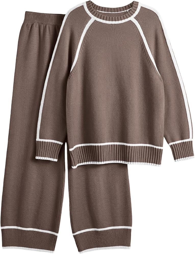 LILLUSORY Womens 2 Piece Knit Lounge Matching Sweater Sets | Amazon (US)