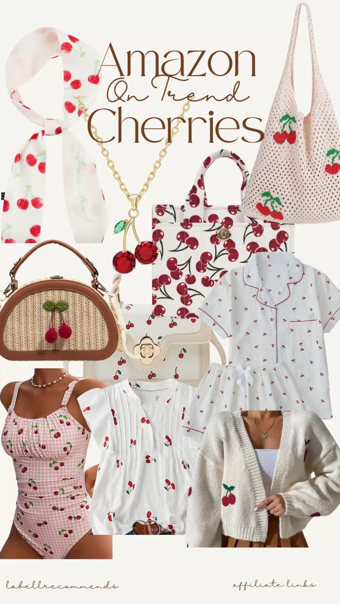On Trend with cherries! Amazon has a great selection of cherry accessories, jewelry, cherry sweaters, tops and bags! 

#amazonfashion #amazon #summeroutfit #summerfashion #ontrend #cherries 

Cherry fashion, cherry clothing on Amazon, on trend clothing, cherry bags and jewelry, cherry accessories 

#LTKSummerEdit #LTKFindsUnder50

#LTKSeasonal #LTKOver40 #LTKSaleAlert