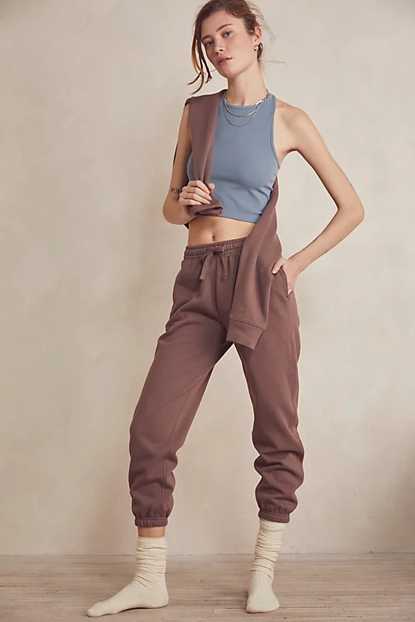 Recycled Fleece Sweatpants by Richer-Poorer at Free People, Plum Smoke, S | Free People (Global - UK&FR Excluded)