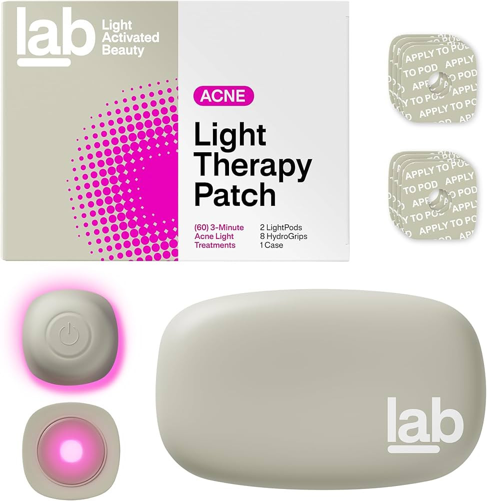 l.a.b Light Therapy Acne Patch, 2-Pack, LED Red and Blue Light Hydrocolloid Acne Patches, Fast Ac... | Amazon (US)