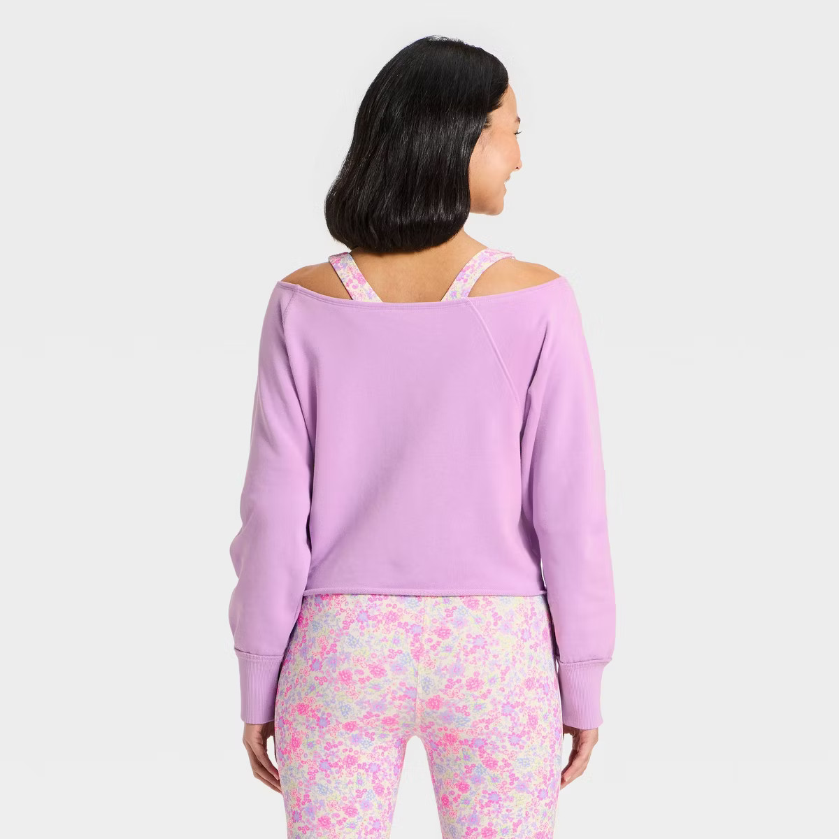 Women's French Terry Off-The-Shoulder Sweatshirt - JoyLab™ | Target