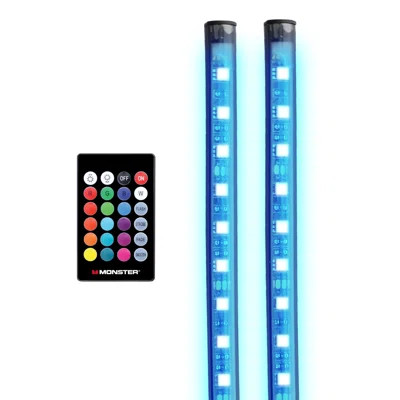 Multicolor Car Interior LED Accent Lights, Customizable Color Strips With Included Remote | Wayfair North America
