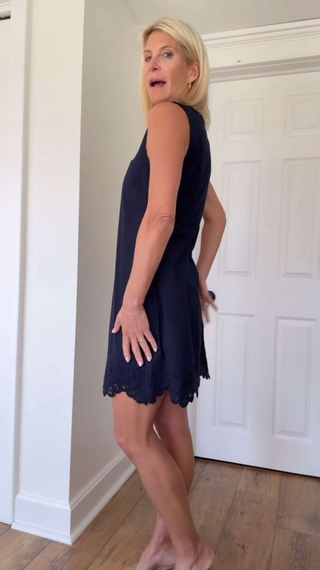 Navy Shift Dress Outfit for Summer. 

 #LTKootd #LTKSeasonal #LTKOver40